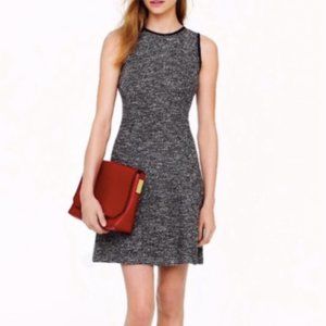 J.Crew Tweed Fit & Flare Black/White Work Dress 4